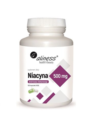 Vitamin B3, niacin, nikotinamid 500 mg, 100 kapsula