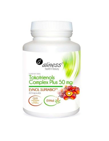Vitamin E Tokotrienols Complex Plus 50 mg Tokotrienols Q10, 60 kapsula.
