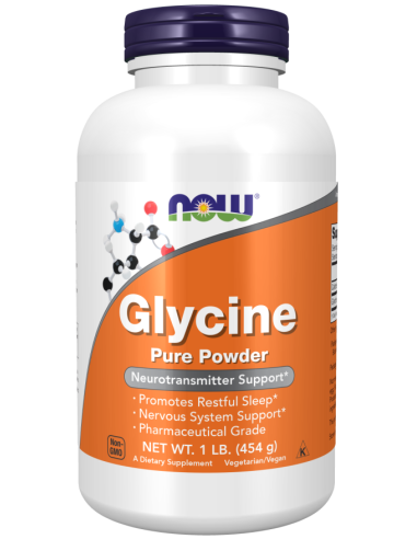 Glycine Pure u prahu 454 g (Now Foods)