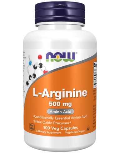 L-arginin 500 mg, 100 kap.